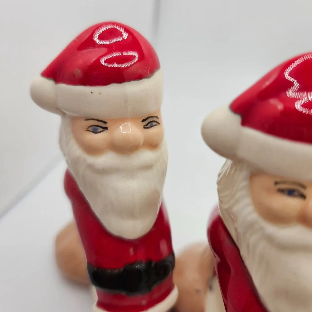 Vintage Santa Claus Ceramic Napkin Rings Set of 5 Christmas Holiday‎ Table Decor